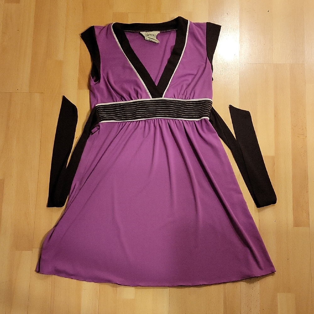 Speechless Purple and Black Mini Dress